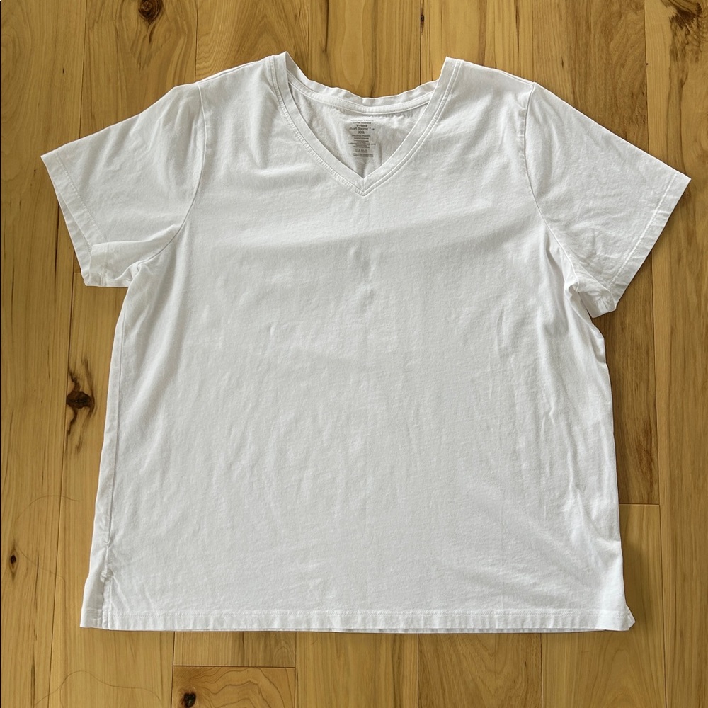 Members Mark White Short Sleeve Top Size XXL